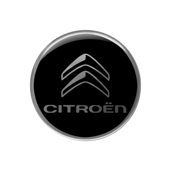 cCitroën 3D-logodekal, svart, 52 mm