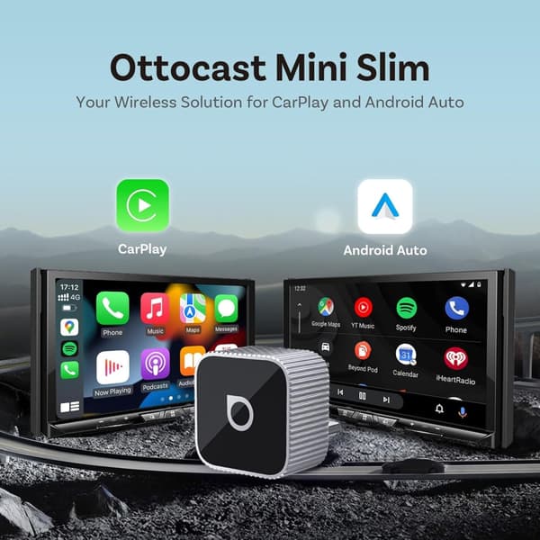 Ottocast Mini Slim USB-C – Langaton CarPlay & Android Auto Adapteri