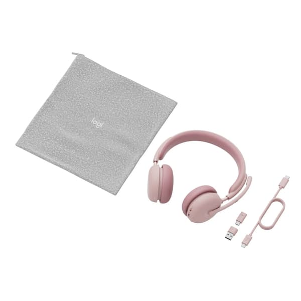 Logitech Zone Wireless 2 UC Rose – Trådløst Bluetooth-headset med Hybrid ANC