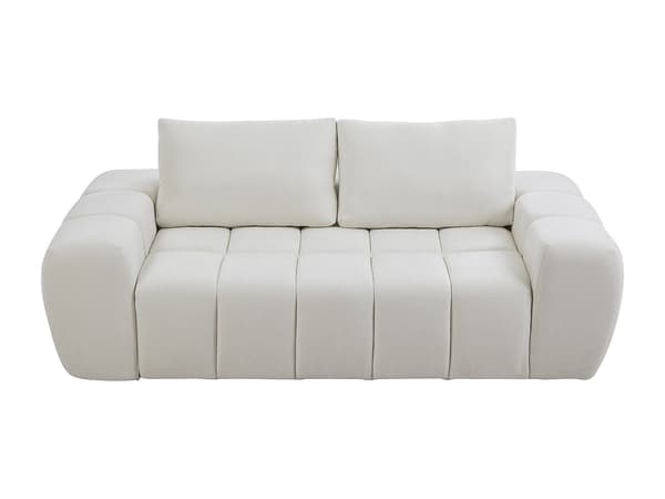 Vente-unique - Soffa 3 platser i texturerat tyg - Beige BENAFO