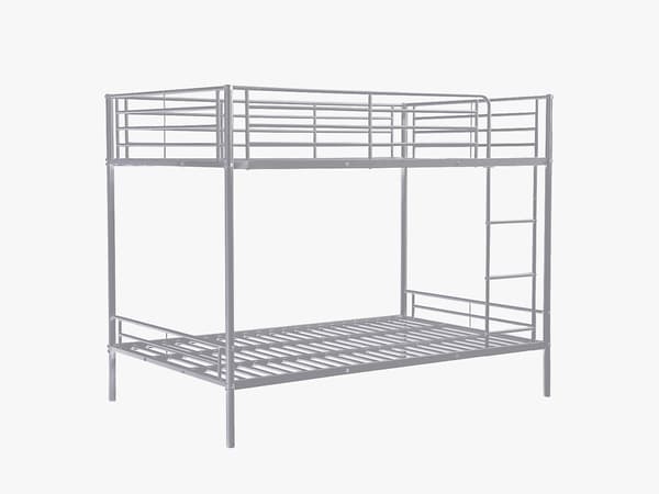 Vente-unique - Våningssängar - 2 x 120 x 190 cm - Silver - DUOTIS