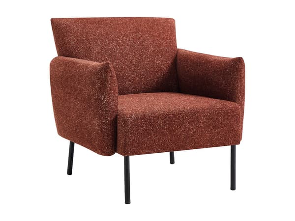 Vente-unique - Fåtölj i texturerat terrakottafärgat tyg GERALDIA