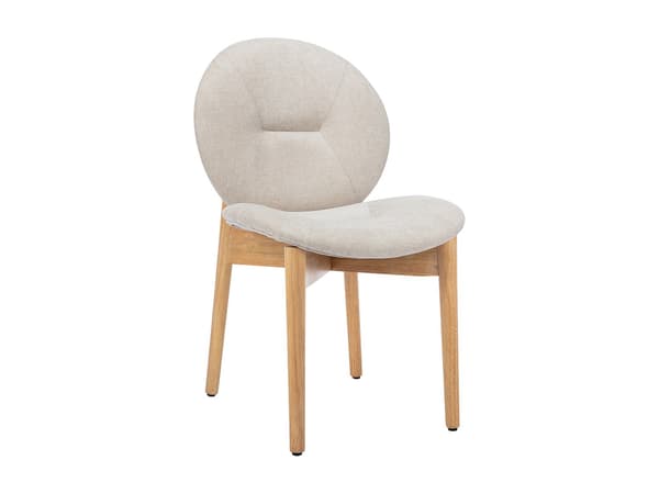 Vente-unique - Set med 2 stolar i tyg med tyg och hemlockträ - Beige - ISADIO