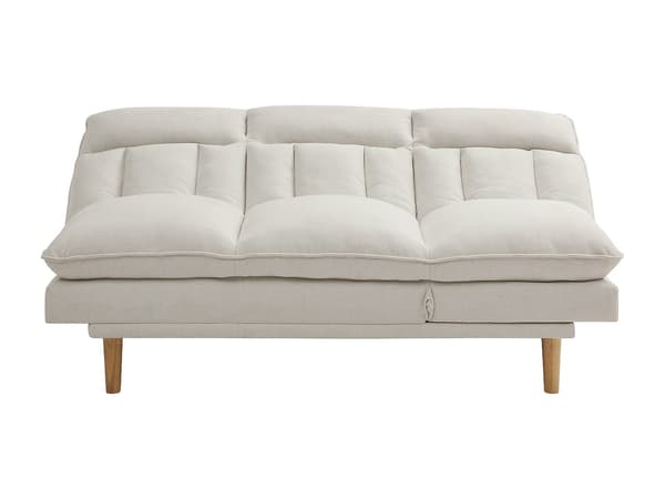 Vente-unique - Fällbar 3-sits bäddsoffa i beige tyg PALOBU