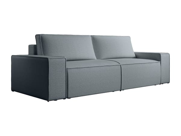 Vente-unique - AMELIA 4-sits  bäddsoffa i blå texturerad tyg