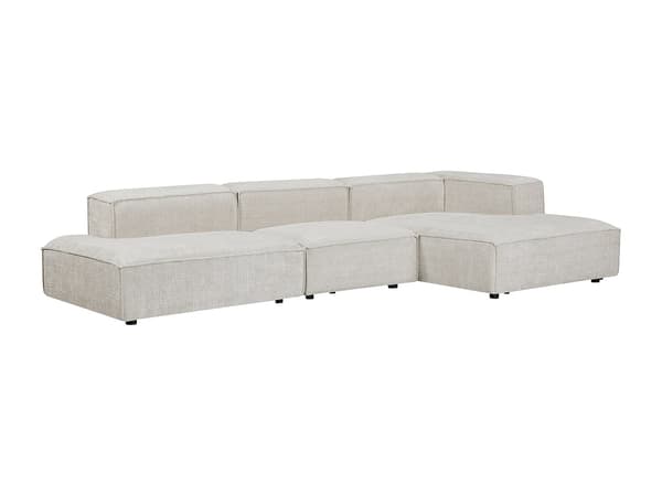 Vente-unique - Modulär öppen hörnsoffa i beige chenilletyg RUZOLO