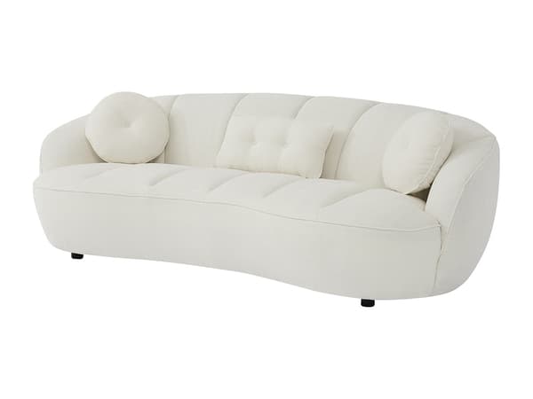 Vente-unique - Soffa 3 platser i texturerat tyg - Bruten vit RALIBO