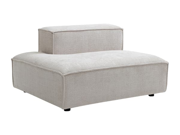 Vente-unique - Vänstervänd schäslong i beige chenilletyg RUZOLO