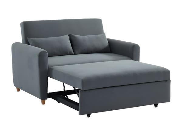 Vente-unique - 2-sits bäddsoffa i grått tyg AYLA