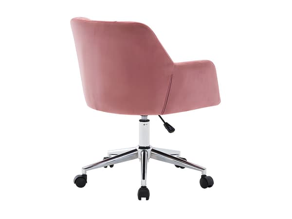Vente-unique - Kontorsstol - Sammet - Rosa - Justerbar höjd - PEGA