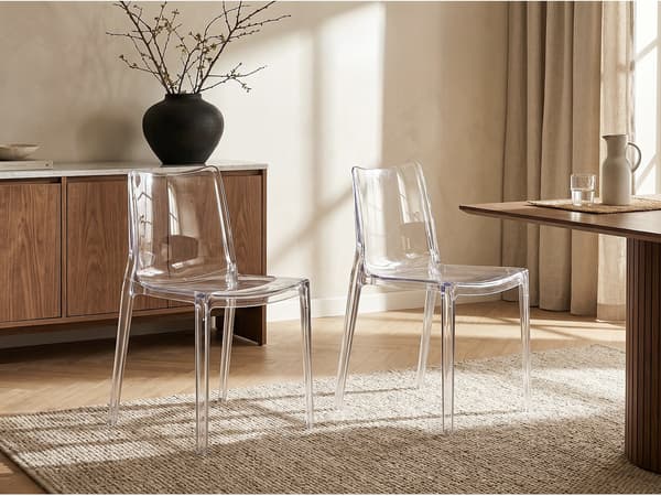 Vente-unique - Set med 6 stolar i polykarbonat - Kristall - RANZAKA