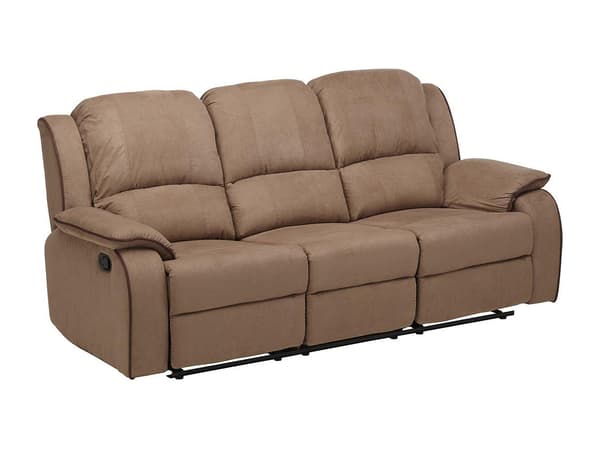 Vente-unique - 3-sits och 2-sits reclinersoffa taupe mikrofiber HERNANI