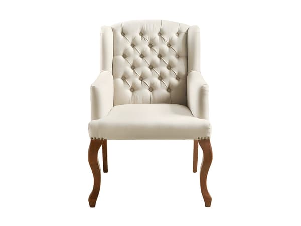 Vente-unique - PARUNA tygfåtölj med vingrygg - Beige