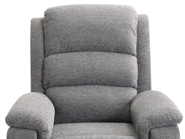 Vente-unique - Elektrisk reclineråtölj i grått tyg NEVERS