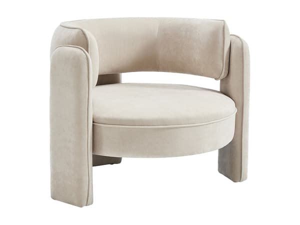 Vente-unique - Beige tygfåtölj ZORIMO