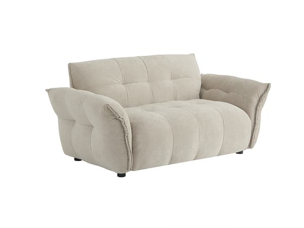 Vente-unique - NAPIZO 2-sitssoffa i beige melerat tyg