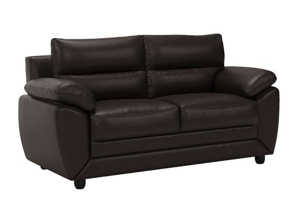 Vente-unique - 2-sitssoffa i läderimitation MANOA - Brun