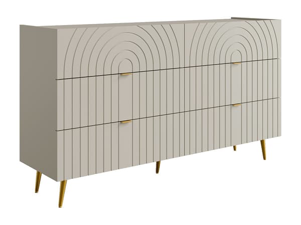 Vente-unique - Byrå 6 lådfack - Beige - NORSIM