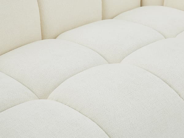 Vente-unique - Soffa 3 platser i texturerat tyg - bruten vit KIMACA