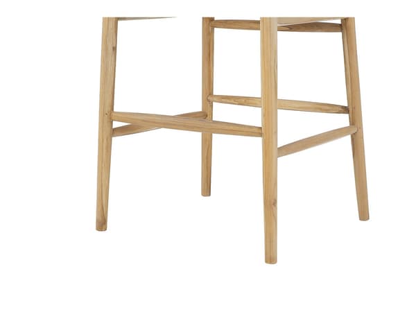 Vente-unique - Barstol i teak och halm - Naturel - POGIANA