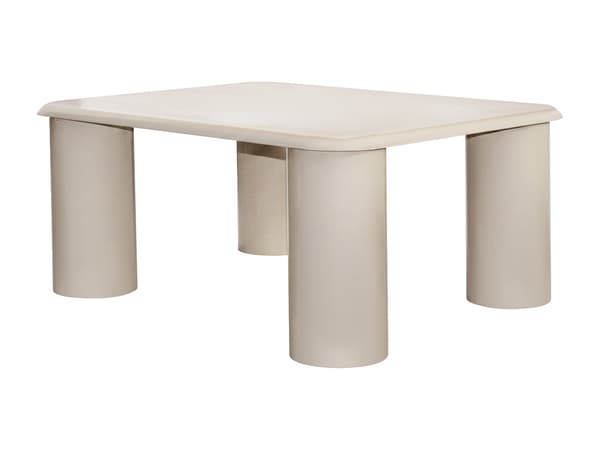 Vente-unique - Soffbord i metall - Crème - ZIDILA