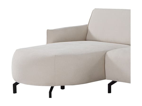Vente-unique - Beige soffa med Vänstervänd hörn i tyg FERIONA