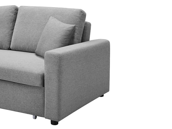 Vente-unique - 3-sits bäddsoffa i ljusgrått tyg INIZOR
