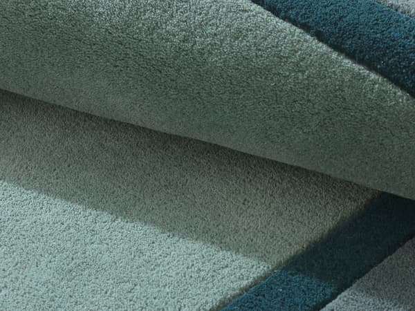 Vente-unique - Tuftad matta 100% ull - 200 x 290 cm - Blågrön - 2000g/m² - SILENE