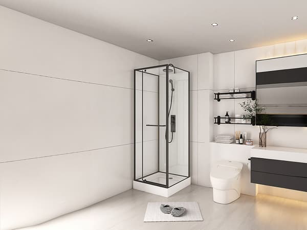 Vente-unique - Duschkabin med reversibel installation - SAVITO