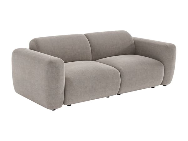 Vente-unique - Soffa 3 platser i grå tyg POGNI