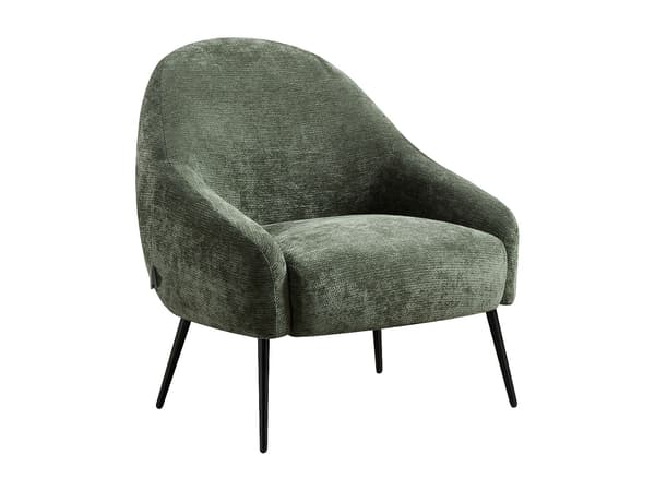 Vente-unique - RIBEDI grön texturerad tygfåtölj