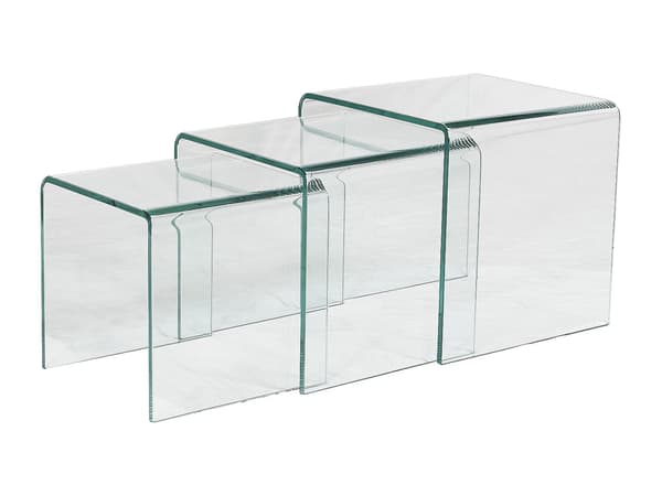 Vente-unique - Satsbord MINKA - Klossat glas