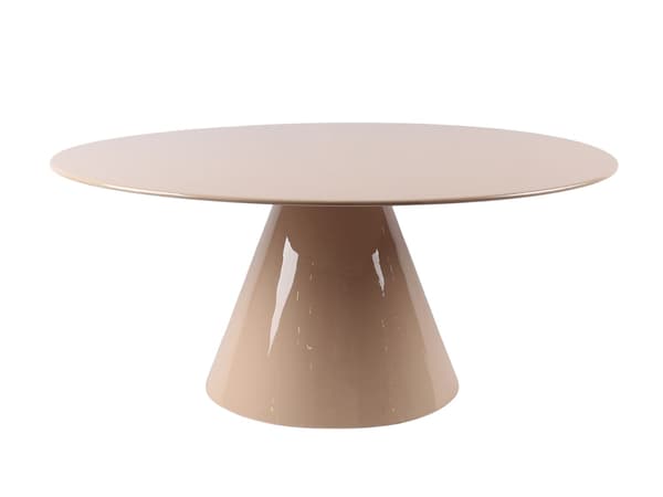 Vente-unique - Soffbord i metall - Glänsande beige - DINEGA