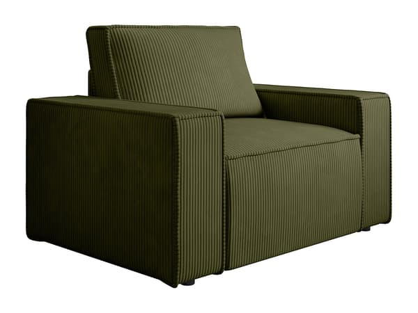 Vente-unique - Fåtölj i khaki manchester AMELIA