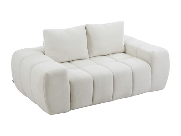 Vente-unique - Soffa 2 platser i texturerat tyg - Beige BENAFO