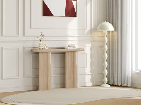 Vente-unique - Konsol i MDF - Beige lackerad - LESONA