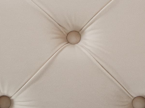 Vente-unique - EDWINA beige sammetsfåtölj i Chesterfield