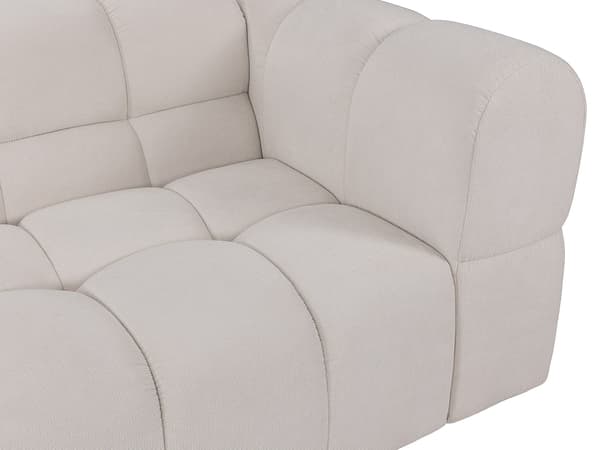 Vente-unique - Soffa 3 platser i texturerat tyg - Beige RIMALO