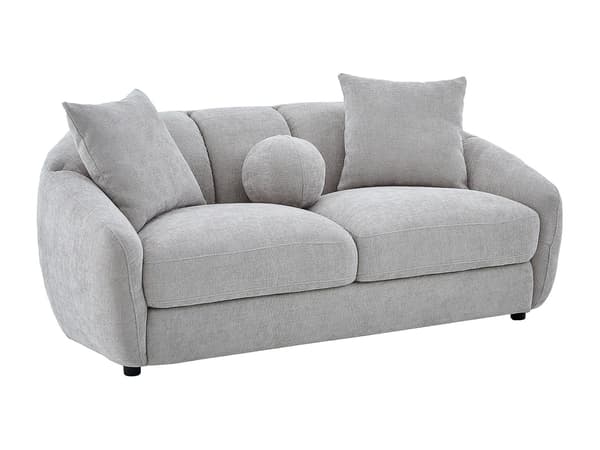 Vente-unique - 2-sits soffa i ljusgrå texturerat tyg NAFEKI