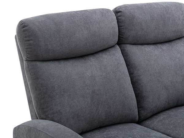 Vente-unique - EVELYN 2-sits reclinersoffa i grått tyg