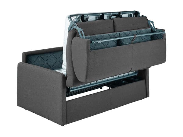 Vente-unique - 3-sits bäddsoffa express i mintgrön sammet – Sovbredd 140 cm – Madrass 14 cm – CALIFE