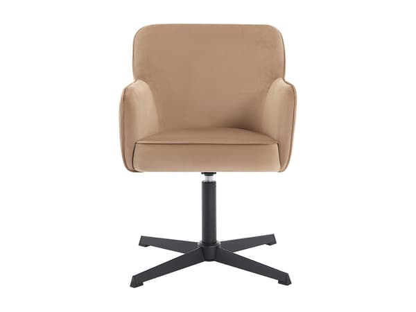 Vente-unique - Kontorsstol - Sammet - Beige och svart - CAPULI