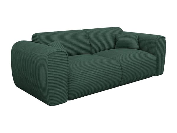 Vente-unique - 3-sitsig bäddsoffa express i grönt manchestertyg POGNIA