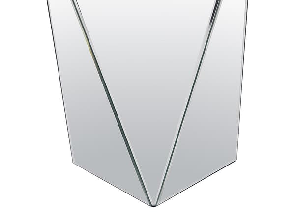 Vente-unique - Sidobord i MDF och spegel - Färg: Silver - SIGRID