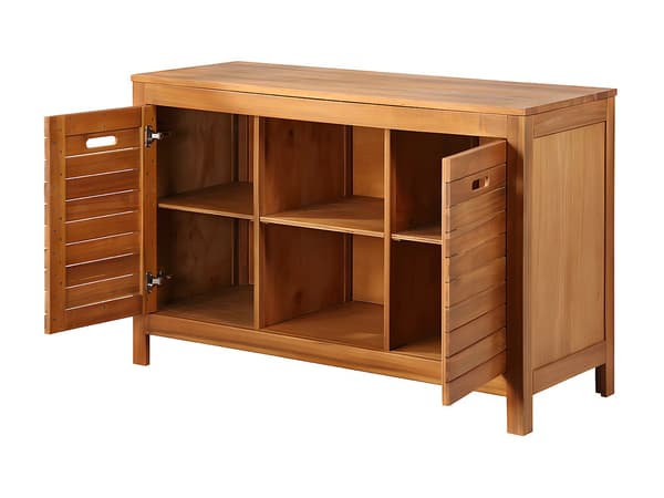 Vente-unique - Badrumsmöbel i akaciaträ - 130 cm - PULUKAN