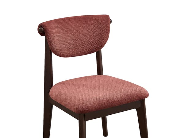 Vente-unique - Set med 2 stolar i texturerat tyg och gummiträ - Brun - GABIEL