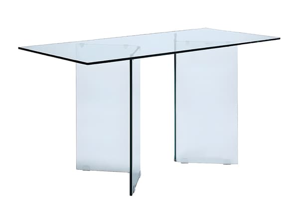 Vente-unique - Skrivbord CLARISSA - Härdat glas - Transparent