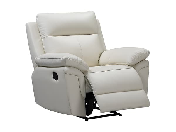 Vente-unique - Reclinerfåtölj i buffelläder PAKITA – Elfenben