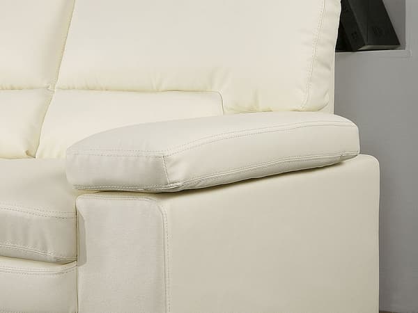 Vente-unique - 2-sitssoffa i elfenbensvitt buffelskinn MIMAS II