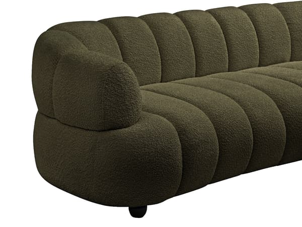 Vente-unique - Soffa 4 platser i bouclétyg - Grön COLIANI